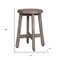 Homeroots 18" X 12" Gray Circular Shower Bench 383386 - alternate 6
