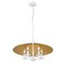 Z-Lite Rialto 5 Light Pendant, Matte White Outer, Signature Rubbed Brass Inner, 22 In W x 14.5 In H 1953-22MW - alternate 6
