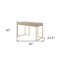 Homeroots 45" Cream and Gold Wood and Stainless Steel Writing Desk With Two Drawers 543811 - alternate 7
