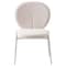 Leisuremod Celestial Boucle Dining Side Chair with White Powder Coated Iron Frame, White CCW-23W - alternate 5