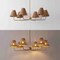 Jonathan Y Pauline 38" 6-Light Coastal Contemporary Adjustable Swooping Arm Candle-Style Metal w/Rattan Shades JYL9557B - alternate 9