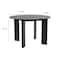 Homeroots 45" Black Solid Wood Round Top Dining Table 712178 - alternate 6
