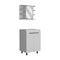 Homeroots 24" White Wood Freestanding Bathroom Vanity With Sink And Medicine Cabinet With Mirror 546363 - alternate 1