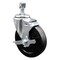 Service Caster 5 Inch SS Soft Rubber Wheel Swivel 12mm Threaded Stem Caster with Brake SCC SCC-SSTS20S514-SRS-TLB-M1215 - alternate 1