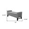 Homeroots 50" Light Gray and Black Upholstered Linen Bench with Flip top 530675 - alternate 9