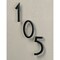 Hy-Ko Architectural Series 6'' Satin Black House Number One FM-6/1 - alternate 1