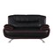 Homeroots 64in Black And Silver Faux Leather Loveseat 329456 - alternate 9