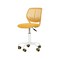 Homeroots Yellow and White Adjustable Height Swivel Rolling Office Chair 568064 - alternate 7