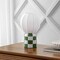 Jonathan Y Valarie 10.25" Contemporary Modern Checkerboard Ceramic w/Ribbed Cocoon Globe Shade LED Mini Table L JYL4203D - alternate 8