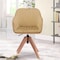 Homeroots Tufted Champagne and Natural Upholstered Velvet Dining Arm Chair 521187 - alternate 6