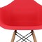 Homeroots Red And Natural Heavy Duty Plastic And Solid Wood Dining Arm Chair 520282 - alternate 8