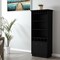 Homeroots 70" Black Wood Bar Cabinet With Two Doors 552297 - alternate 14