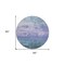 Homeroots 8' Denim Blue And Sky Blue Round Striped Washable Indoor Outdoor Area Rug 610879 - alternate 8