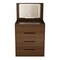 Homeroots 24" Brown Wood Lighted Mirrored Three Drawer Dresser 714450 - alternate 1