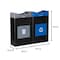 Commercial Zone Products Avante Series Dual Stream Black Trash/Recycling 30 Gallon Shallow Containers w/ Open Top 787207MSA - alternate 3