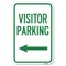 Signmission Reserved Parking Sign Visitor Parking Arrow , 18 Inch X 24 Inch 1 Sign, Heavy Gauge Aluminum A-1824-23024 - alternate 1