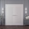 Sartodoors Interior Double Doors 84x84 inches White Solid Core Modern Interior ROYAL9888DD-EMAL-8484 - alternate 1