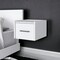Homeroots 10" White Wood One Drawer Floating Nightstand 546176 - alternate 11
