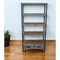 Homeroots 71" Brown Distressed Solid Wood Four Tier Etagere Bookcase with Two Drawers 488872 - alternate 4