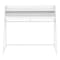 Homeroots 47" White Wood and Metal Sled Computer Desk 489849 - alternate 1