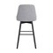 Homeroots 30" Light Gray and Black Fabric with Solid Wood Swivel Bar Height Bar Chair 534483 - alternate 9