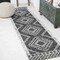 Jonathan Y Marokko Diamond Tribal Medallion Black/Ivory 2 ft. x 10 ft. Indoor/Outdoor Runner Rug SMB127F-210 - alternate 1