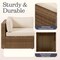 Alaterre Furniture Alaterre Montara Corner Outdoor Wicker Chair with Cream Cushions Tan Patio Furniture 80-OUTD-MONTARA-CRN - alternate 5
