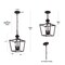Jonathan Y Camden 10" 3-Light Iron Classic Midcentury Pendant Lantern, Oil Rubbed Bronze JYL7560A - alternate 13
