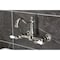 Kingston Brass Two-Handle Wall Mount Bridge Kitchen Faucet, Polished Nickel KS1266PL - alternate 5