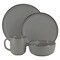 Elama Leo 16 Piece Stoneware Dinnerware Set In Dark Gray ELM-LEO-DG - alternate 7