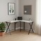 Homeroots 55" White and Black L Shape Computer Desk 376540 - alternate 10
