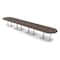 Skutchi Designs Racetrack Conference Table With Power Unit, 48 in W, 264 in L, Brown HAR-RAC-48X264-DOU-H3041-NA - alternate 1