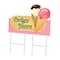 Signmission Ice Cream Order Here Die Cut Yard & Stake plastic window, 2436-Ice Cream Order Here C-DC-2436-DS-Ice Cream Order Here19 - alternate 1