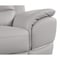 Homeroots 85" Light Gray Top Grain Leather Solid Wood Sofa 720443 - alternate 9