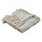 Homeroots 50" X 60" Cream Kantha Cotton Striped Throw Blanket with Embroidery 516628 - alternate 1