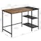 Homeroots 43" Brown and Black Wood and Metal H-Shape Computer Desk 568047 - alternate 8