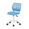 Homeroots Blue and White Adjustable Height Swivel Rolling Office Chair 568061 - alternate 9