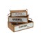 Homeroots Set of Three Brown Solid Wood And Metal Crate, 3PK 487678 - alternate 8