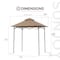 Sunjoy 8ft x 5ft Double Roof Beige Pop up Grill Gazebo with Portable Bag and Remote Control Light A103006110 - alternate 8