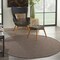 Homeroots 6' Brown Round Power Loom Area Rug 522494 - alternate 8