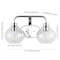Jonathan Y Sandrine 17.5 in. 2-Light Iron/Seeded Glass Cottage Rustic LED Vanity Light, Chrome JYL7527B - alternate 14