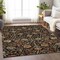 Homeroots 5' X 8' Black Brown And Red Floral Washable Indoor Outdoor Area Rug 603402 - alternate 8