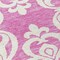 Homeroots 8' Blush And Ivory Round Damask Washable Indoor Outdoor Area Rug 614415 - alternate 8