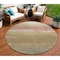 Homeroots 8' Tan And Beige Round Abstract Washable Indoor Outdoor Area Rug 618156 - alternate 1