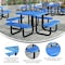 Flash Furniture Square Blue, Polyethylene, Steel, 79.75 in L SLF-EMS46-H60L-BL-GG - alternate 7
