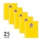 C-Line Products 8-1/2" x 11" Yellow Two-Pocket 3-Hole Punch Heavyweight Poly Portfolio Folder, 25EA/BX, 6BX/CT 33936-BX - alternate 5