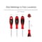 Tekton Slotted Screwdriver Set with Modular Organizers - 4 Inch Shanks, 5-Piece (1/8 - 3/8 in.) DWA90100 - alternate 6
