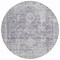 Homeroots 8' Plum Round Oriental Washable Indoor Outdoor Area Rug 607616 - alternate 9