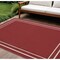 Homeroots 6' X 9' Brick Red And Ivory Indoor Outdoor Area Rug 545497 - alternate 8