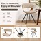 Leisuremod Nymia Modern Leather or Velvet Dining Chair with Splayed Iron Legs, 2PK NCWN-22LBR2 - alternate 10